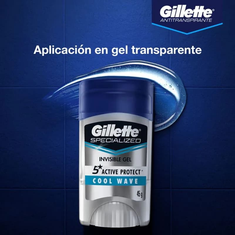 Desodorante Antitranspirante Gillette Specialized Cool Wave x 45grs.