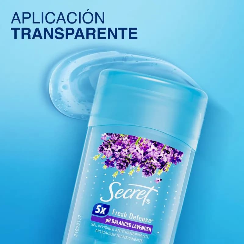 Gel Invisible Antitranspirante Lavender x 45grs.