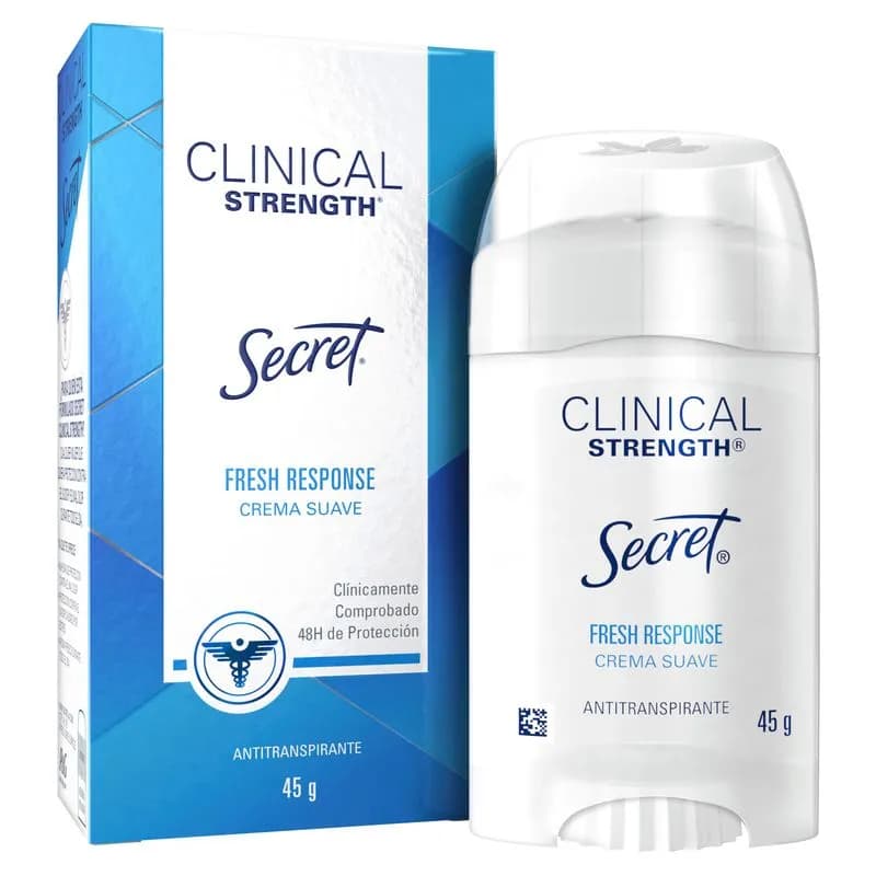 Crema Suave Antitranspirante Secret Clinical Strength Fresh Response x 45grs.
