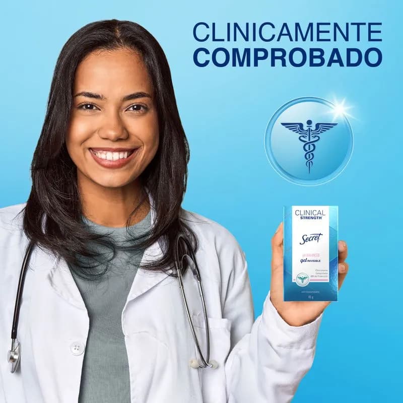 Clinical Strength Ph Balanced Gel Invisible Antitranspirante X 45GRS.