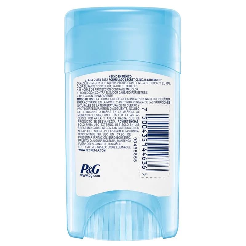 Clinical Strength Ph Balanced Gel Invisible Antitranspirante X 45GRS.