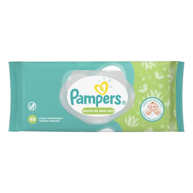Toallitas Húmedas Pampers Aroma de Aloe Vera x 48 un