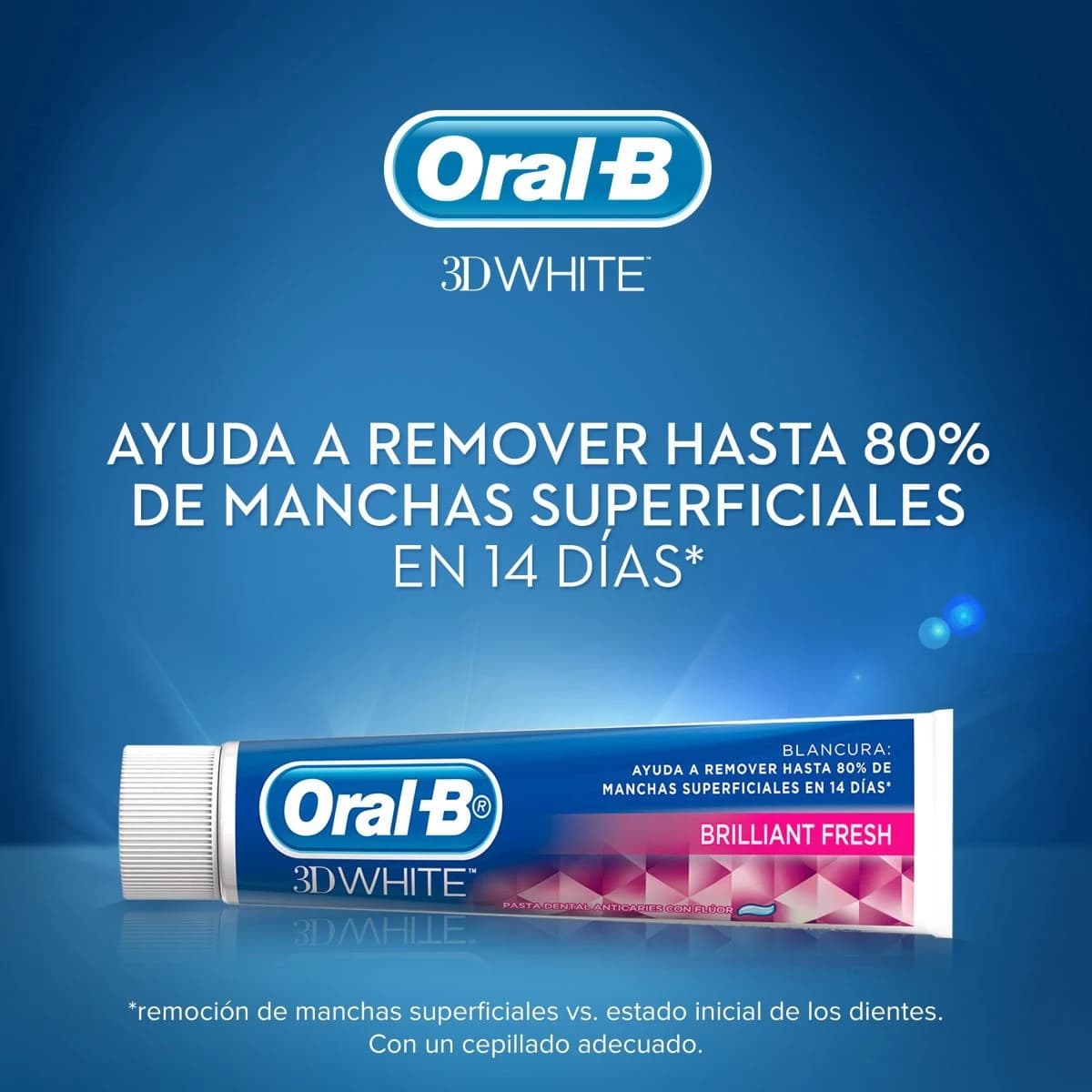 ORAL B Crema Dental 3D White Brilliant Fresh x 140grs.