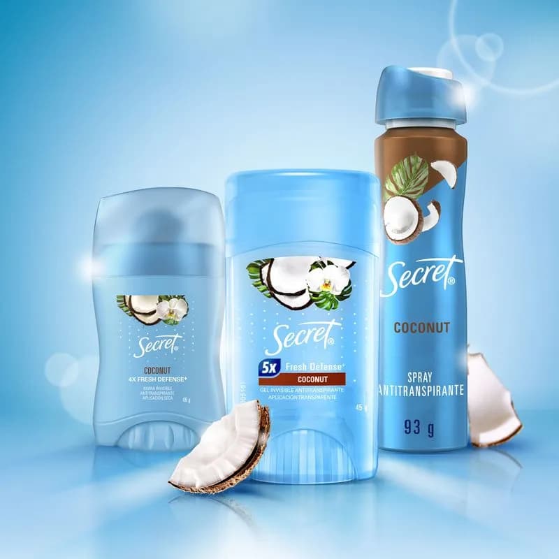 Gel Invisible Antitranspirante Coconut x 45grs.
