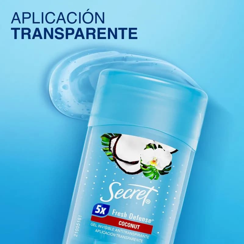 Gel Invisible Antitranspirante Coconut x 45grs.