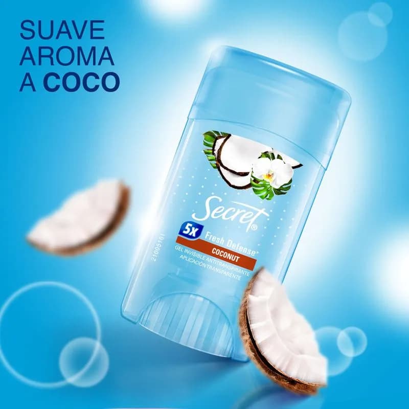 Gel Invisible Antitranspirante Coconut x 45grs.