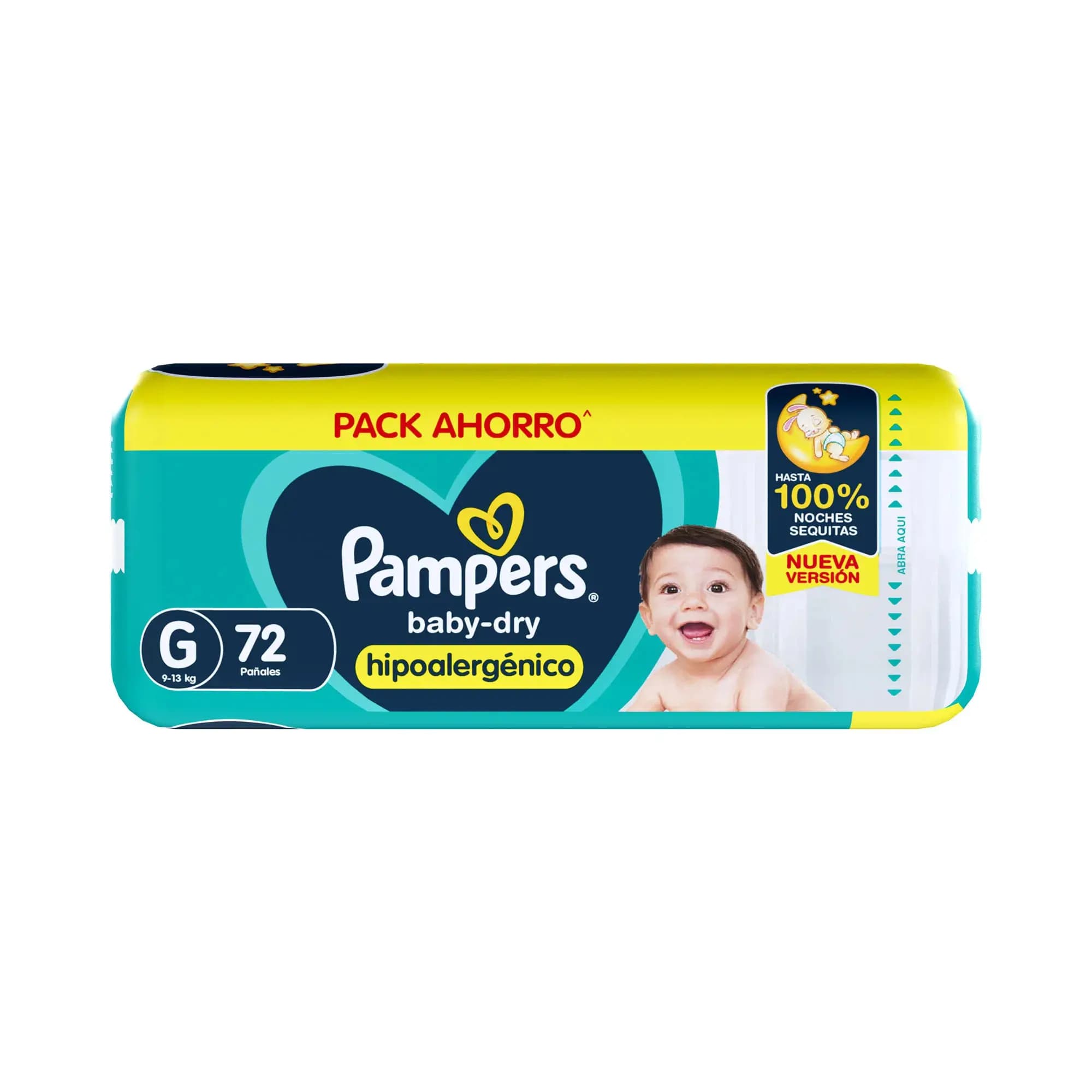 Pañales Pampers BabyDry Grande x72un