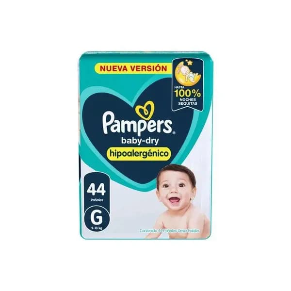 Pañales Pampers BabyDry Talle G x44un
