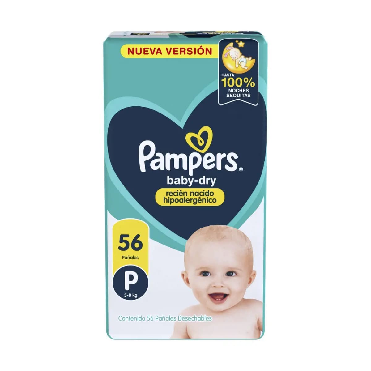 Pañales Pampers BabyDry Talle P x56un