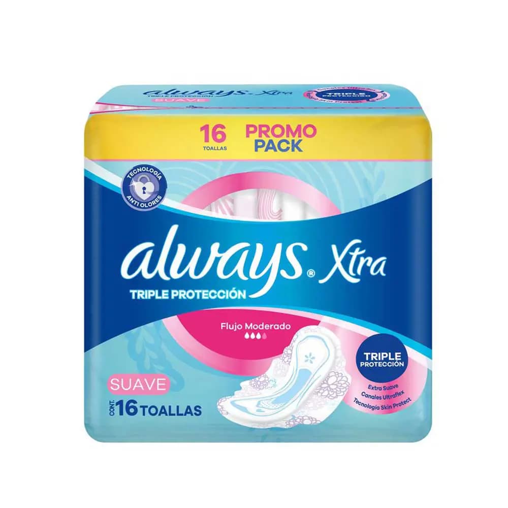 Toallas Femeninas Always Dia triple proteccion x16un