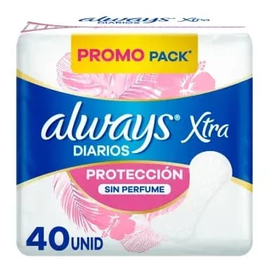 Protectores Diarios Always Sin Perfume x40U