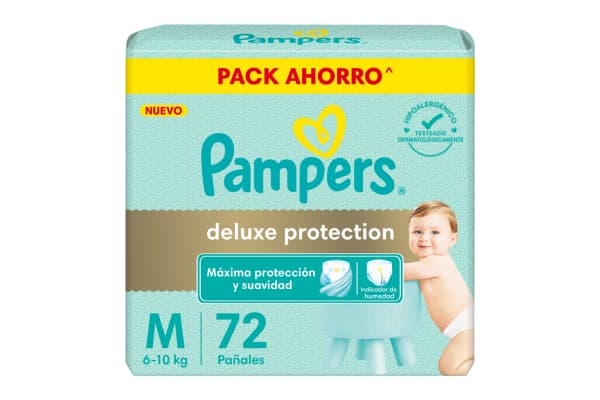 Pañales Pampers Deluxe Proteccion MED x72