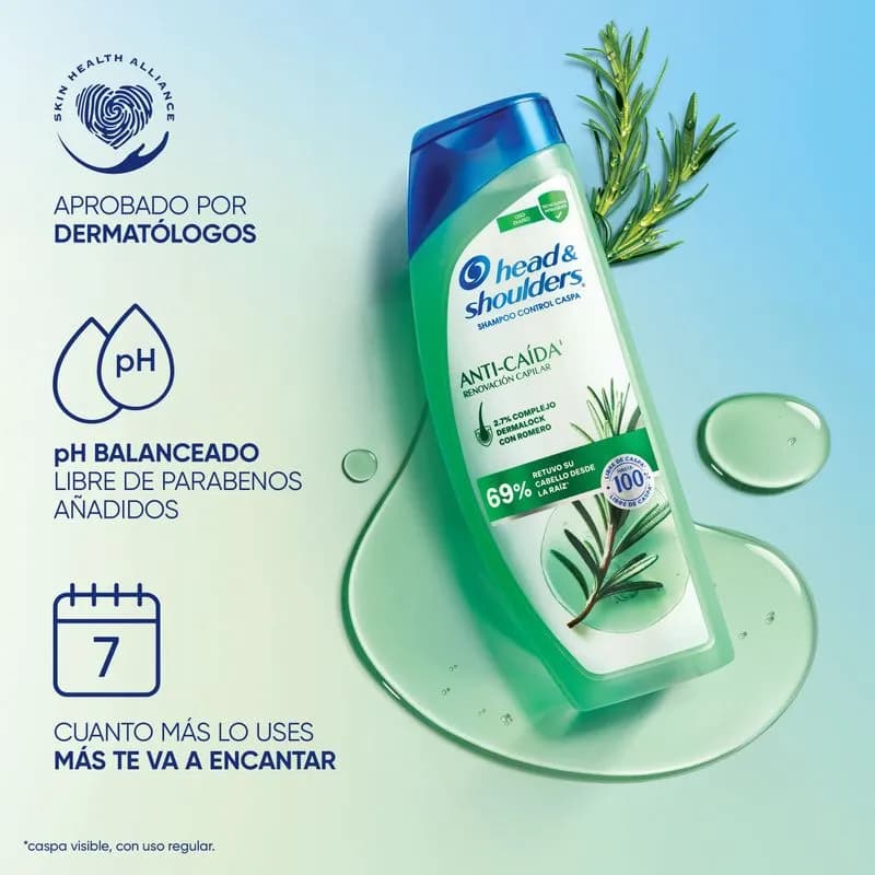 Shampoo Head & Shoulders Anti-Caída Renovación Capilar 375 Ml