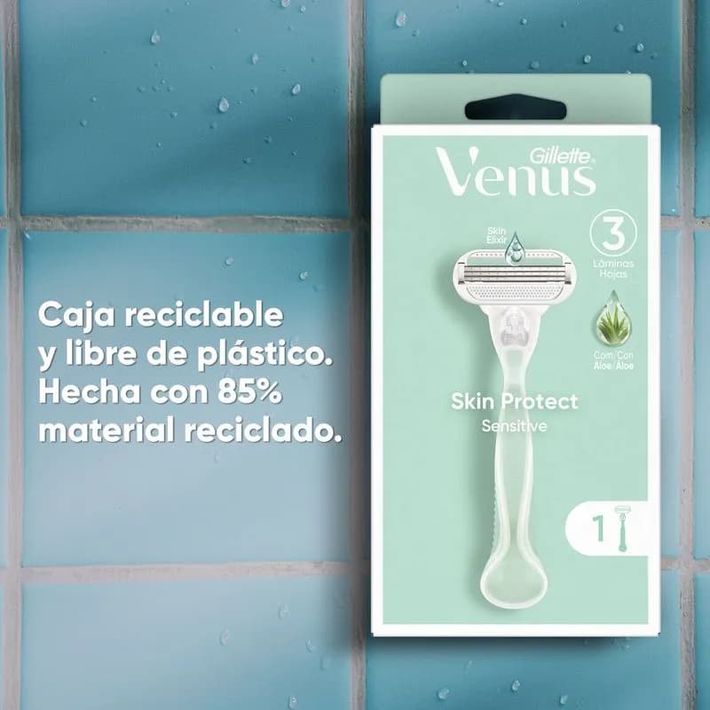 Maquina de Afeitar para Mujer Gillette Venus Sensitive para Piel Sensible x 1uni.