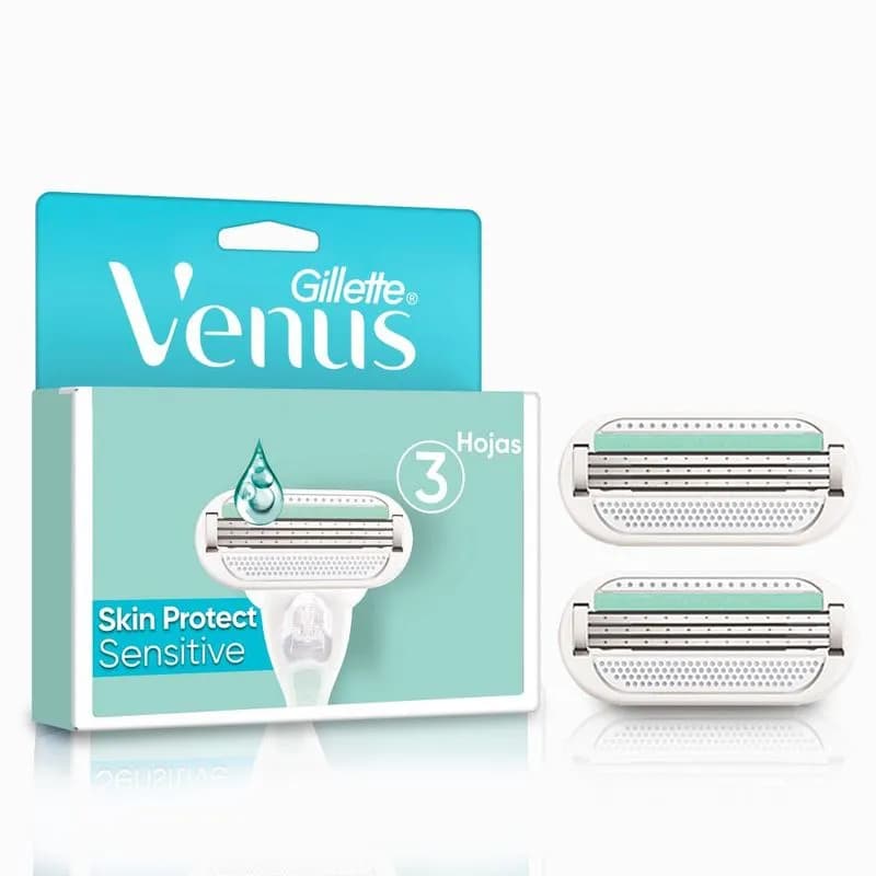 Repuesto Para Máquina de Afeitar Mujer Venus Sensitive Piel Sensible Gillette 2 Ud.