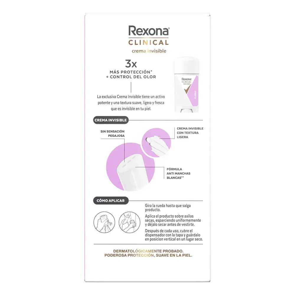Antitranspirante Rexona Clinical Classic Crema x 58grs.