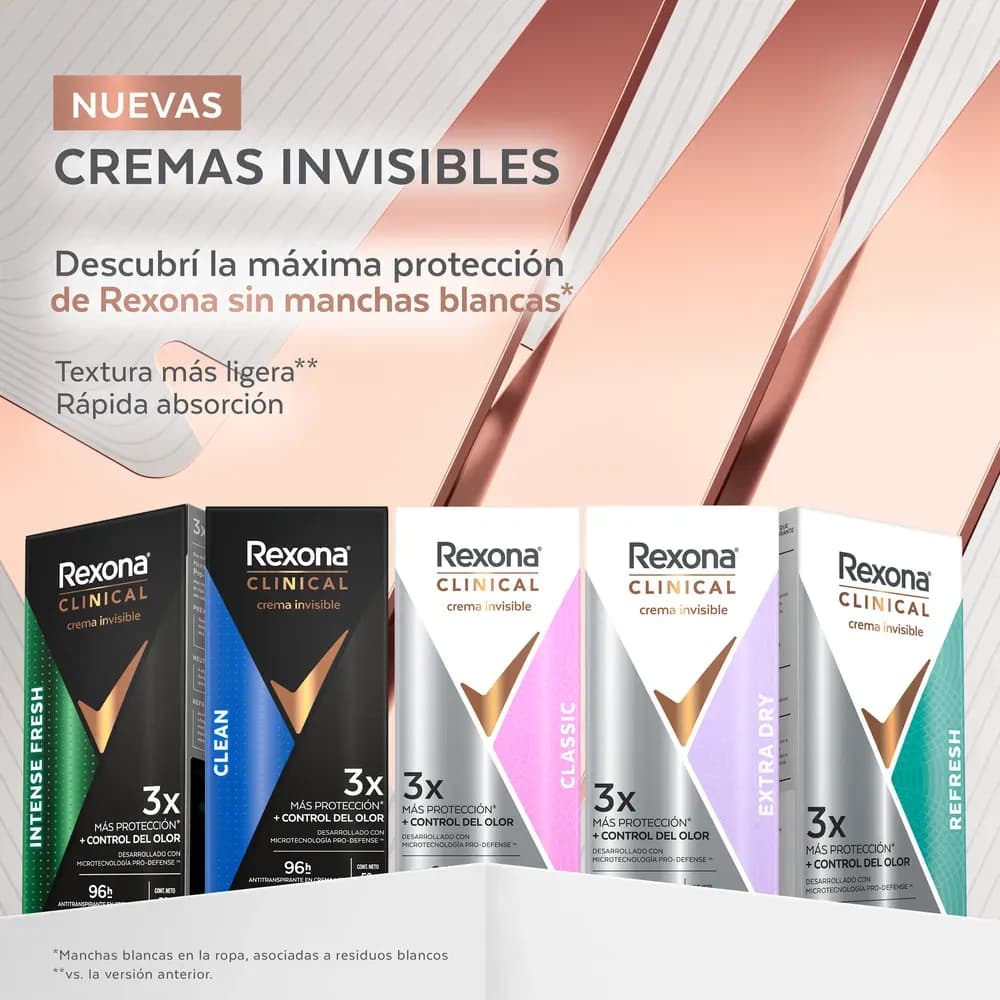 Antitranspirante Rexona Clinical Refresh Crema x 58gr.