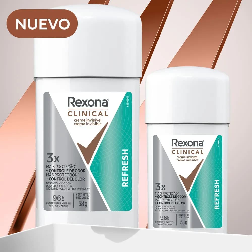 Antitranspirante Rexona Clinical Refresh Crema x 58gr.