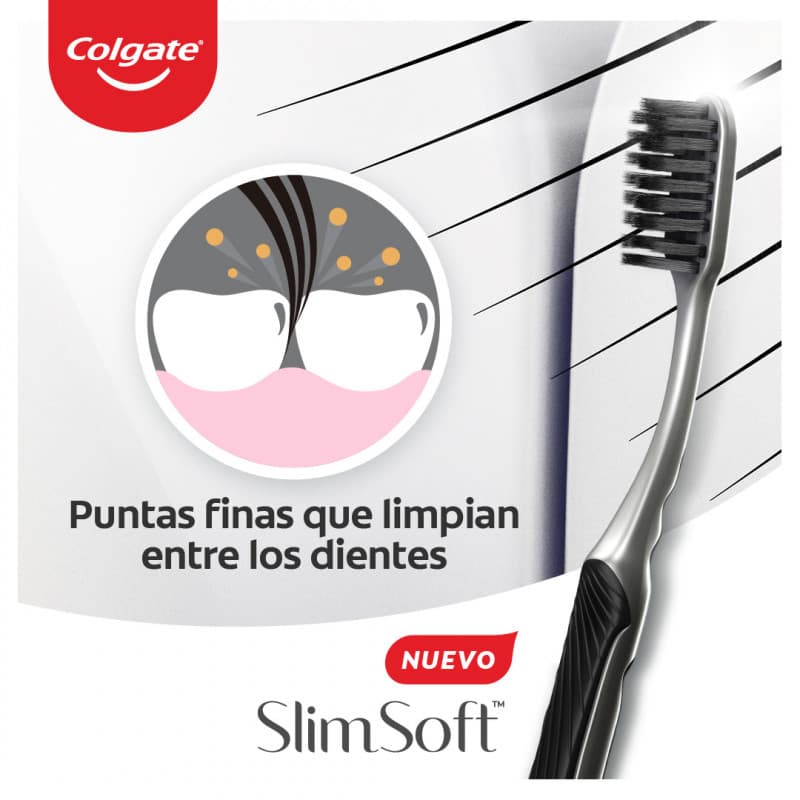 Colgate Cepillo Dental Slim Soft Black x 2uni.