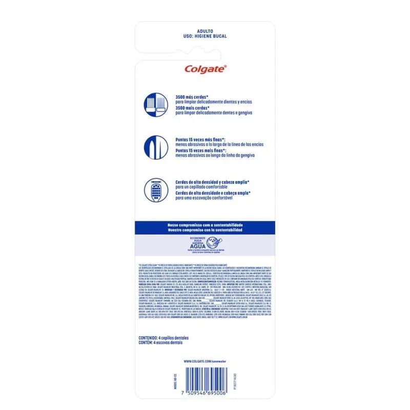 Cepillo Colgate Extra Suave x 4 uni.