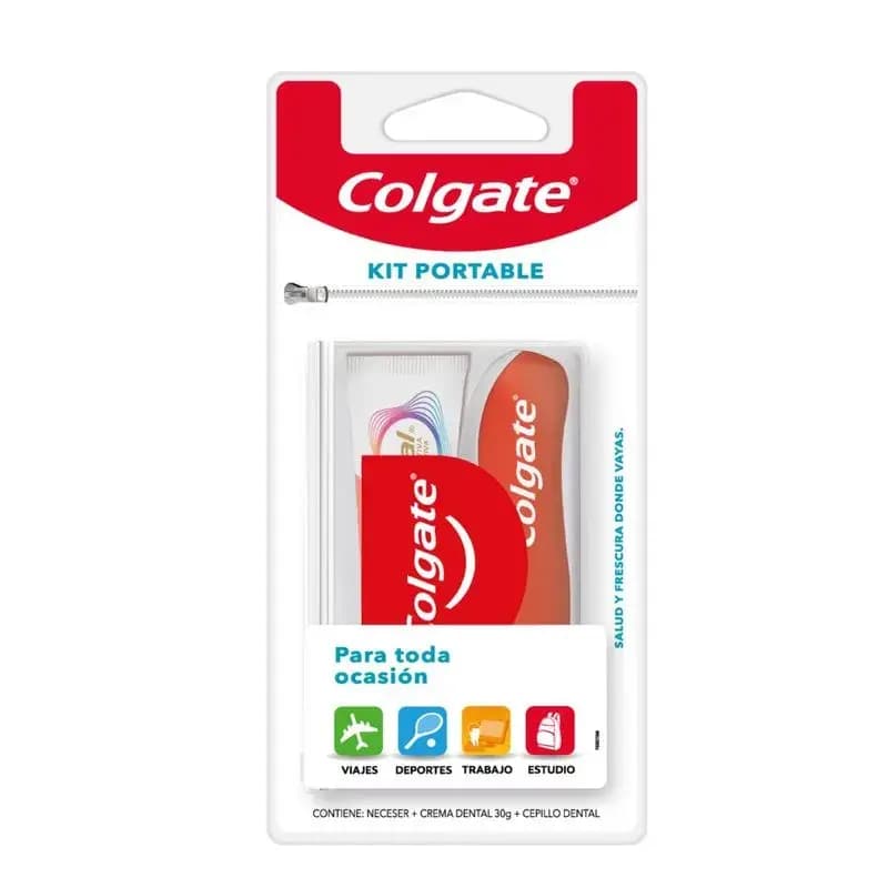 COLGATE Kit Portable Colgate Total Original Mint Cepillo de Dientes + Pasta Dental x 30grs.