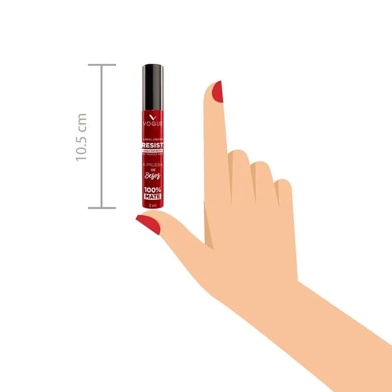 Labial Liquido Mate Resist Tono Poderosa x 3ml.