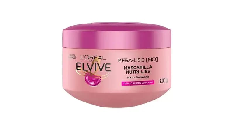 Mascarilla Elvive Kera-Liso Mq Brillo & Sedosidad x 300 g