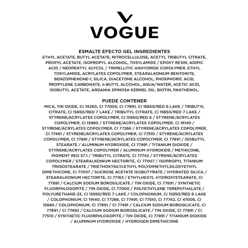 Esmalte De Uñas Vogue Efecto Gel Selección Latina Tono Pasión