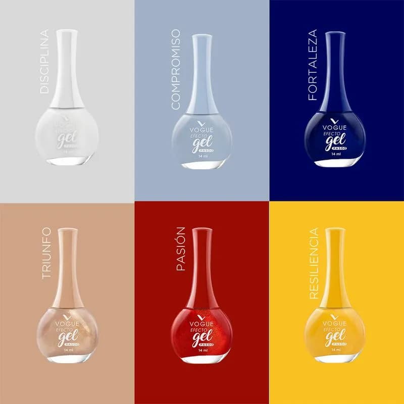Esmalte De Uñas Vogue Efecto Gel Selección Latina Tono Pasión