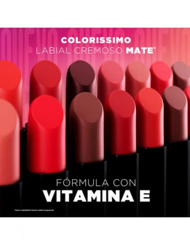 Labial Mate en Barra Vogue Colorissimo Tono FRAMBUESA VIVA