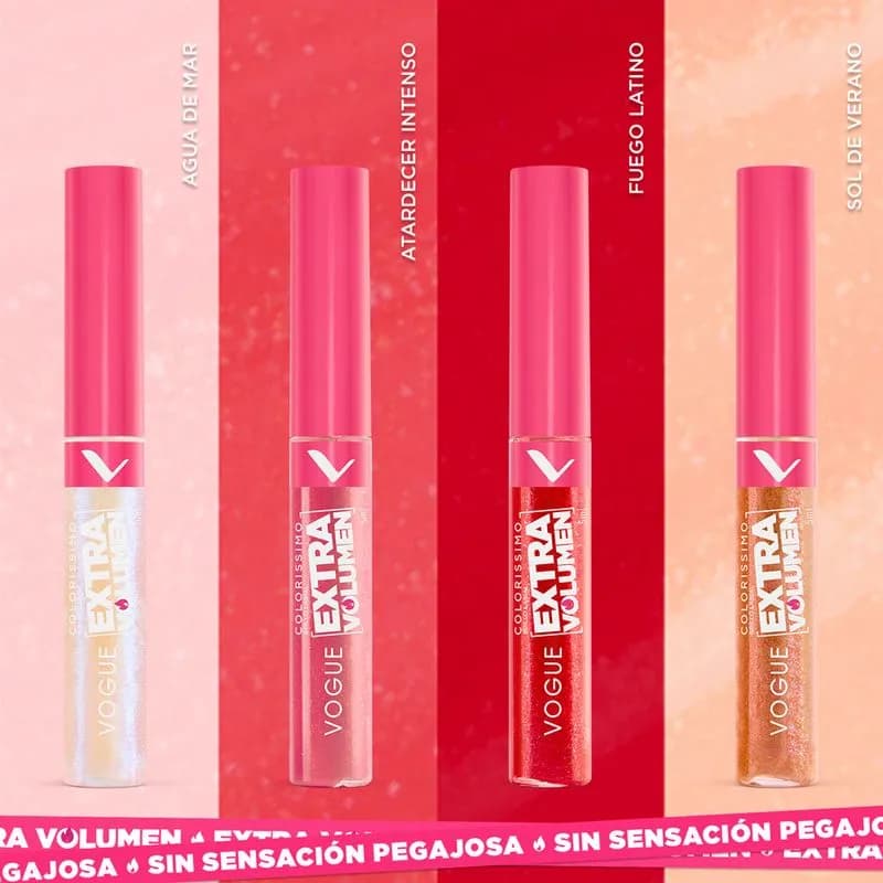 Brillo Labial Vogue Colorissimo Extra Volumen Atardecer Intenso