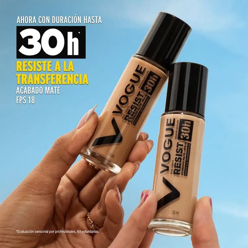 Base de Maquillaje Vogue Resist Tono Avellana