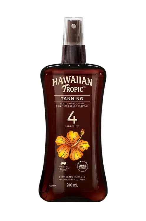 Hawaiian Fps 4 Aceite Spray Bronceador x 240ml.