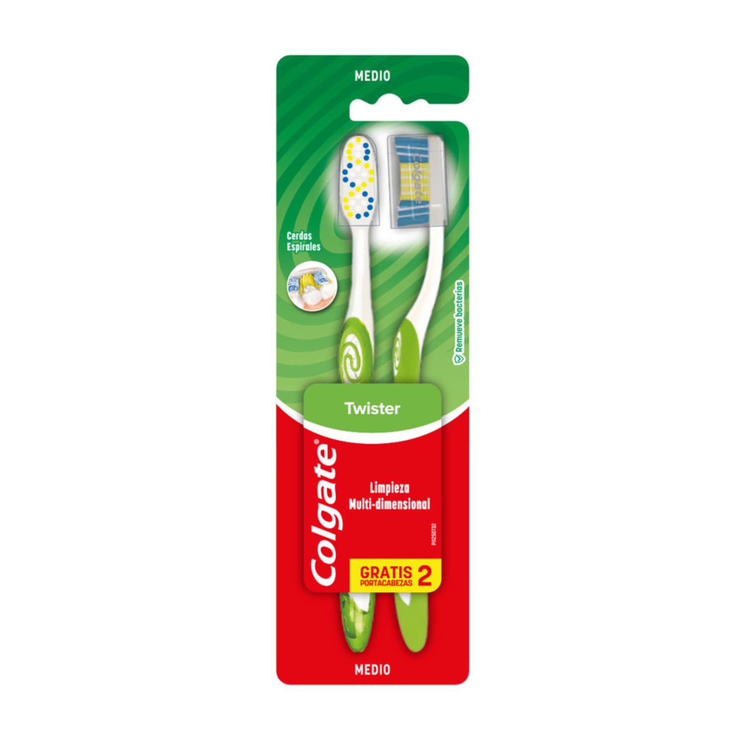 Cepillo Dental Colgate Twister c/Capuchón x2un