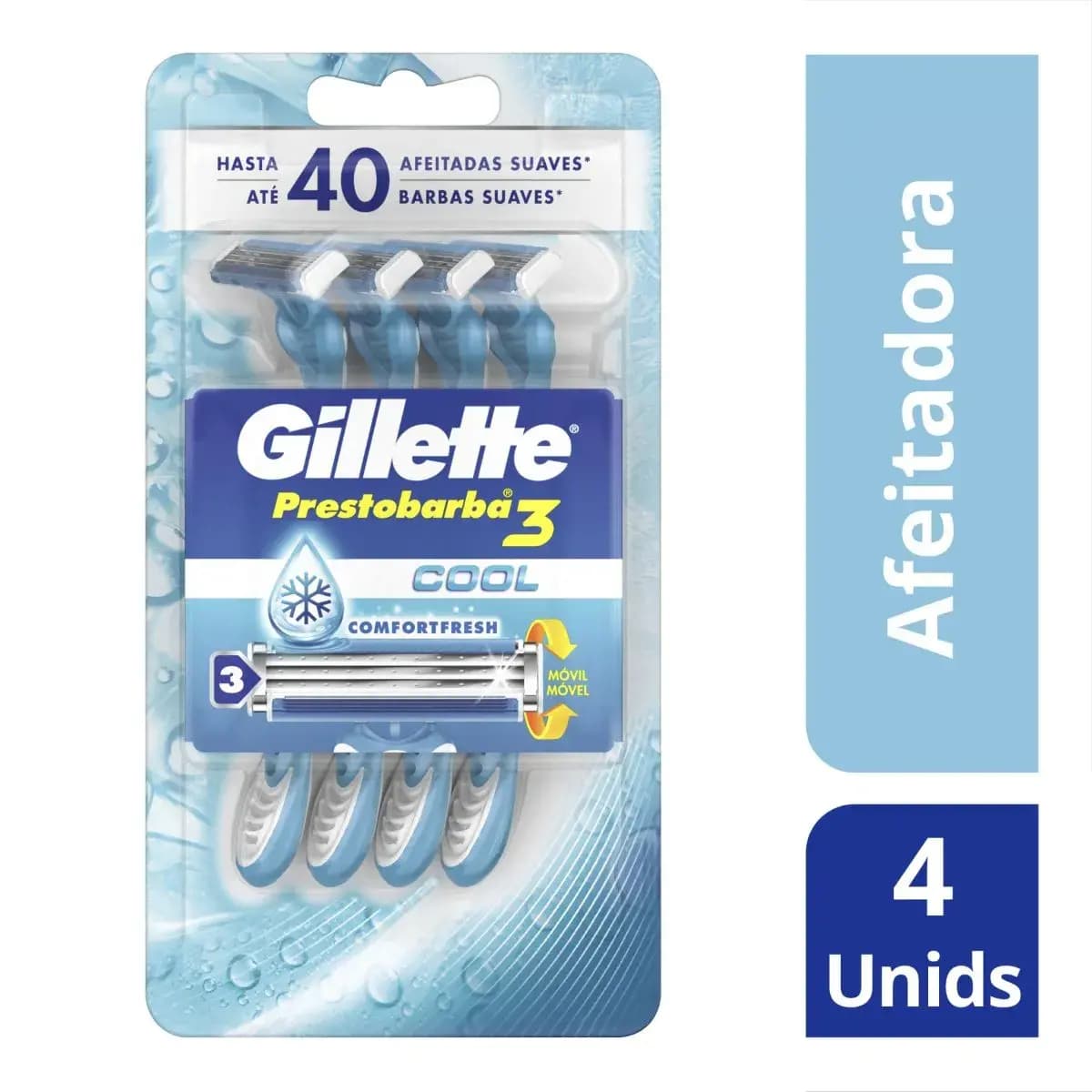 Máquina para Afeitar Gillette Prestobarba Fresh Eucalipto x 4 un