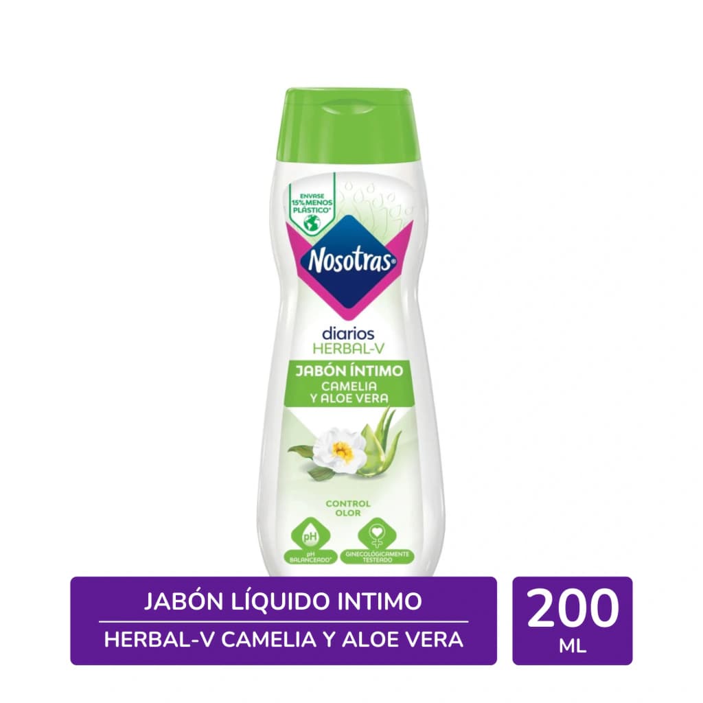 Nosotras Herbal-V Jabón Líquido Intimo Control Olor x 200ml