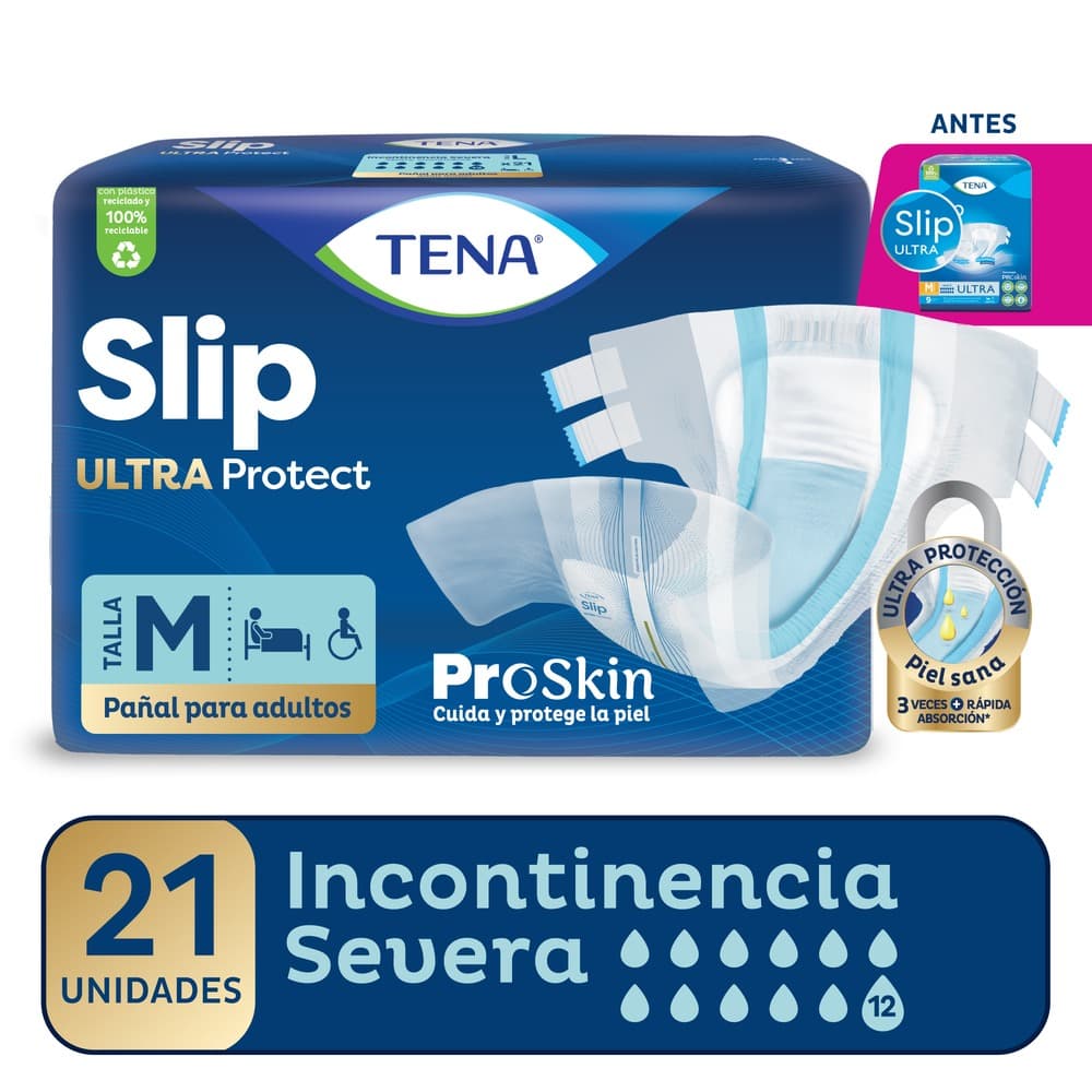 TENA Pañal Slip Ultra M x 21uni.