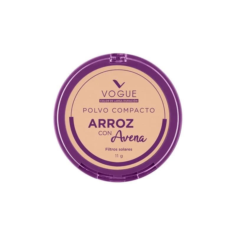 Polvo Compacto Vogue Arroz con Arena Tono Vainilla