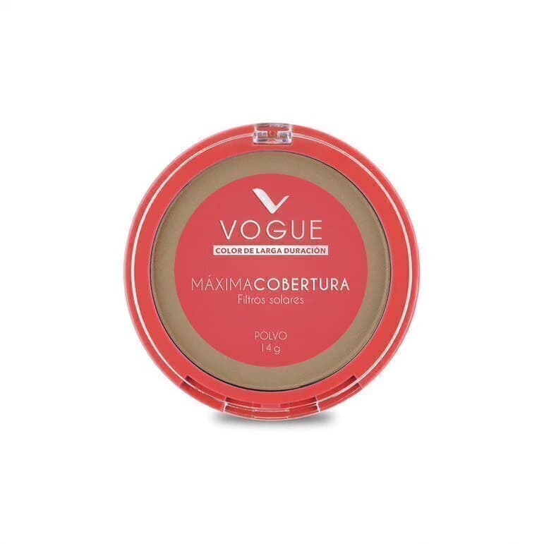 Polvo Compacto Vogue Máxima cobertura filtros solares Castaño