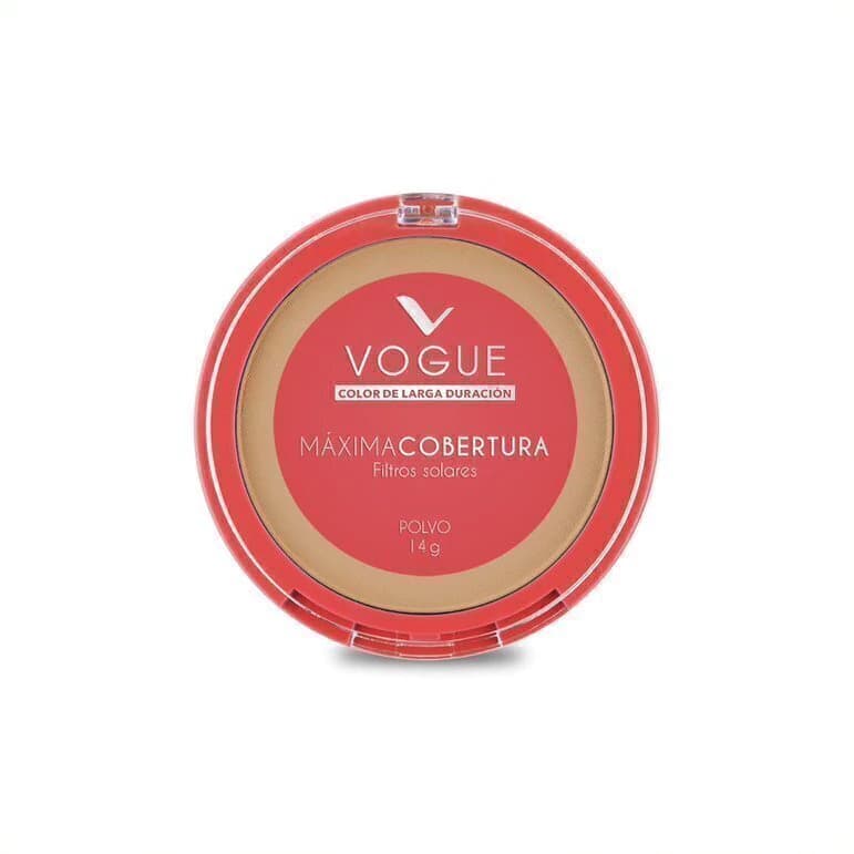 Polvo Compacto Vogue Máxima Cobertura Filtros Solares Caramelo x 14grs.