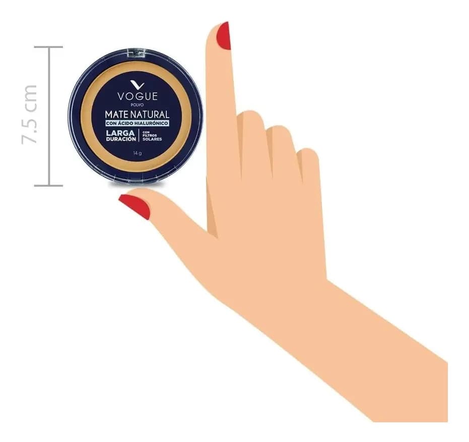Polvo Compacto Vogue Mate Natural Arena x 14grs.