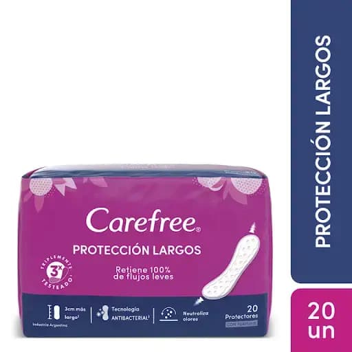 Protectores Diarios Carefree Proteccion Largos x20un