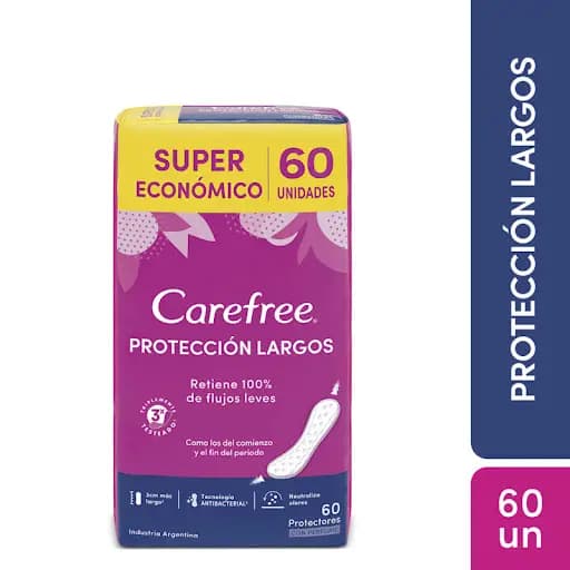 Protectores Diarios Carefree Proteccion Largos x60un