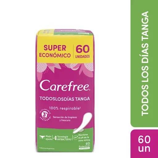Protectores Diarios Carefree Todos Los Dias Tanga x60un