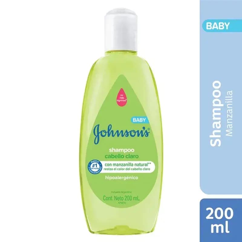 Shampoo Johnson's para bebé Cabello Claro x200 ml.