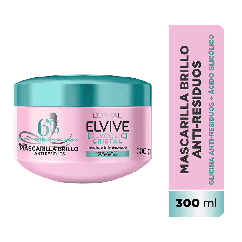 Crema Tratamiento Elvive Glycolic Cristal x 300ml.
