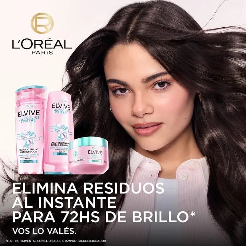 Shampoo Elvive Glycolic Cristal x 400ml.