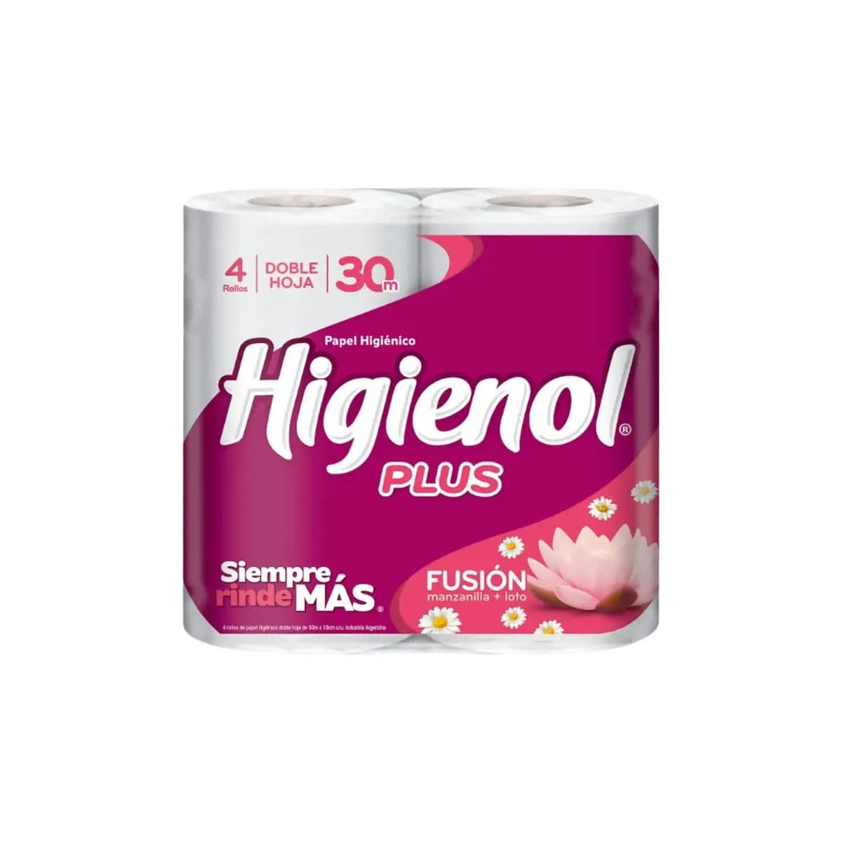 Papel Higienico Higienol 30mt Doble Hoja Plus x4