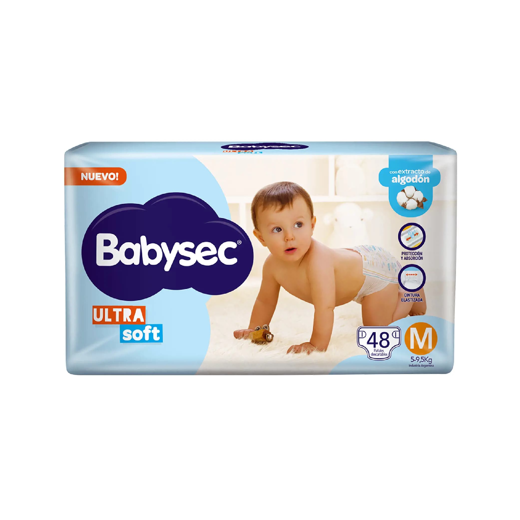 Pañales Babysec Ultra Sec M 48/4 x48
