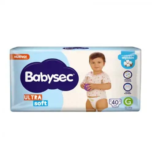 Pañales Babysec Ultra Sec G/4 x40